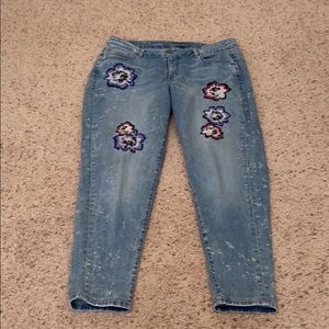 Lane Bryant Acid Wash Embellished Jeans